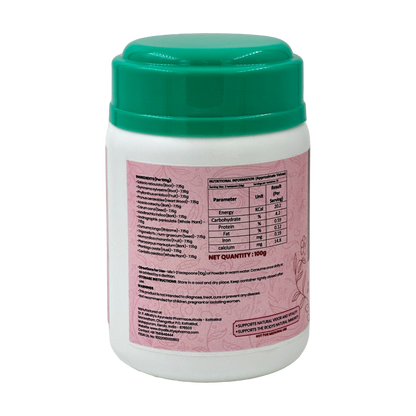 Slimnfit Powder pack photograph, ingredients and nutrition label (background removed)